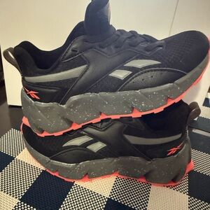 Reebok Kids Black and Red Sneakers